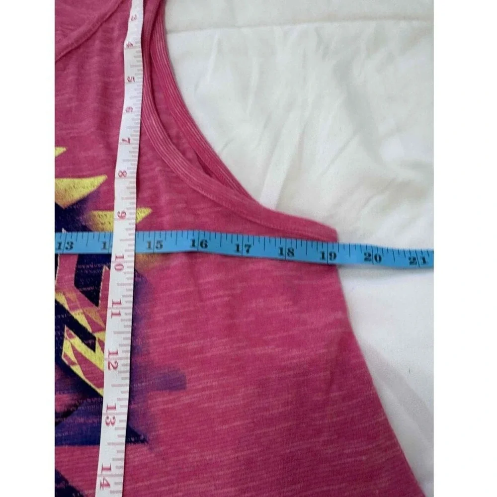 Harley Davidson Tank Top‎ Womens Large Pink Print Bar Shield Logo Scoop Neck